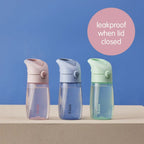 B.Box Straw Drink Bottle Junior 380mL Leakproof & Easy Carry Bottle for Toddlers & Preschoolers - Free-Flowing - Sparemint Green