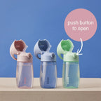 B.Box Straw Drink Bottle Junior 380mL Leakproof & Easy Carry Bottle for Toddlers & Preschoolers - Free-Flowing - Sparemint Green