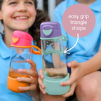 B.Box Flip Top Lid Spout Drink Bottle for kids - Leak Proof & Easy to Carry 450ml - Blush Crush Pink