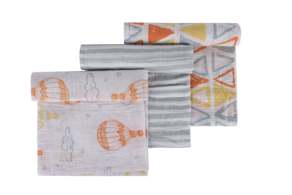 Abracadabra Swaddles (Set of 3) Hot Air Balloon