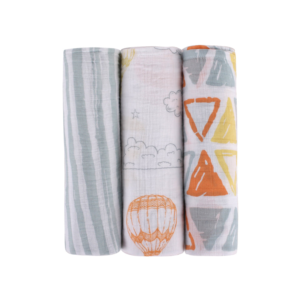 Abracadabra Swaddles (Set of 3) Hot Air Balloon