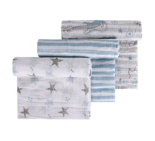 Abracadabra Swaddles (Set of 3) Rockstar