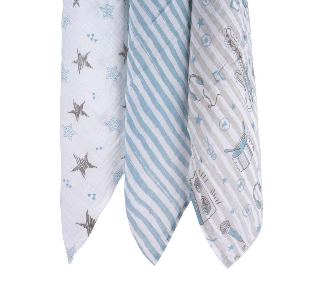 Abracadabra Swaddles (Set of 3) Rockstar
