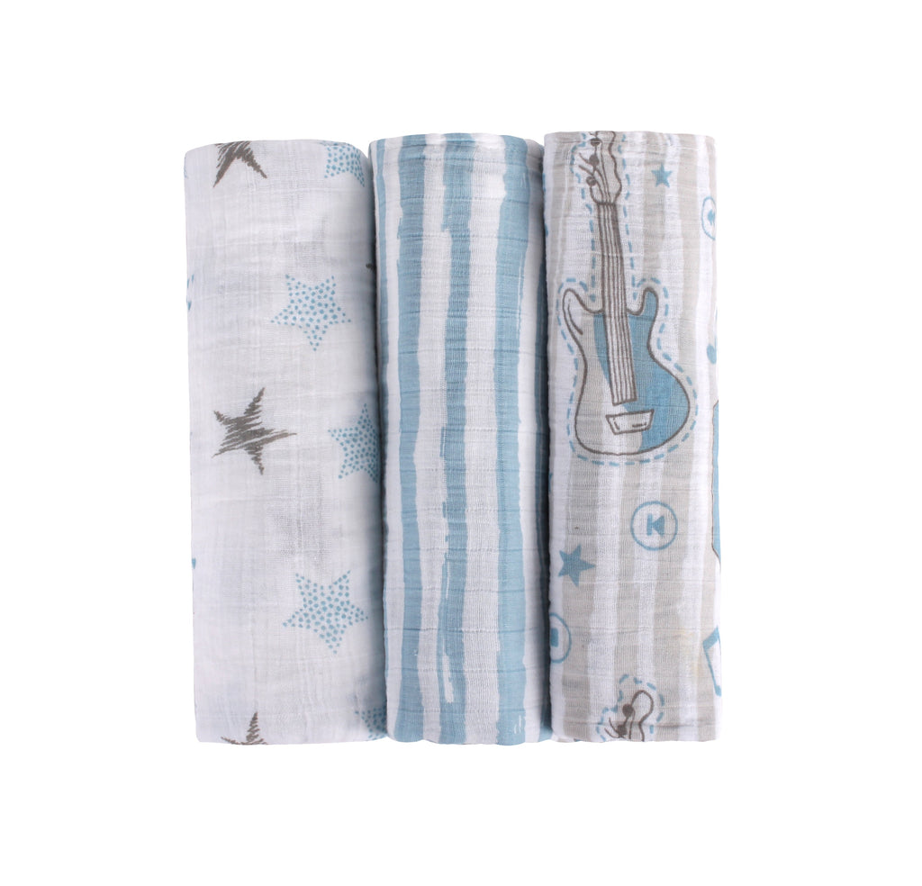 Abracadabra Swaddles (Set of 3) Rockstar