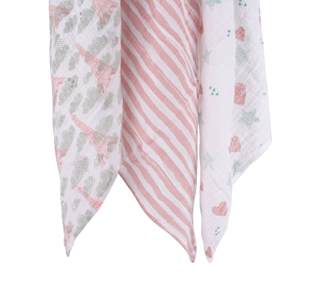 Abracadabra Swaddles (Set of 3) Eiffel Tower