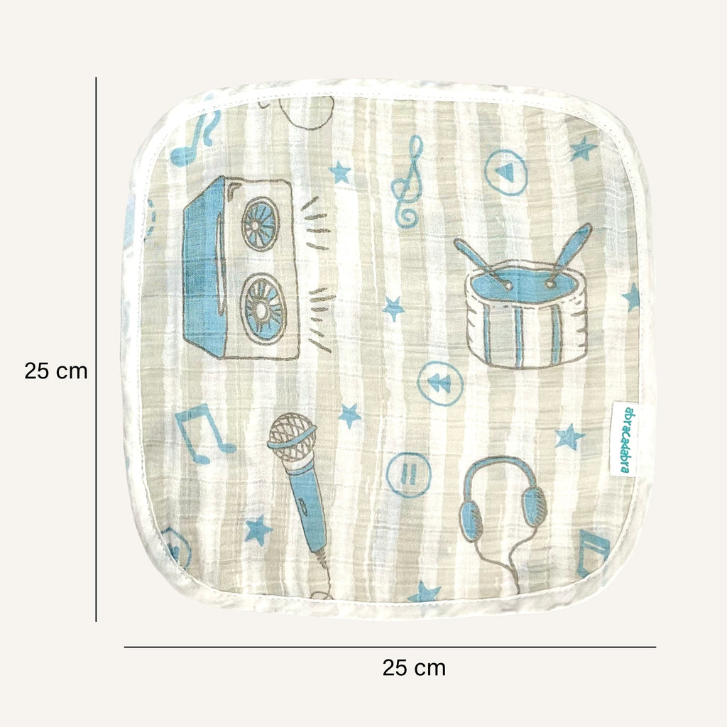 Abracadabra Muslin Wipes (Set of 3) - Rockstar