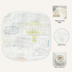 Abracadabra Muslin Wipes (Set of 3) - Hot Air Balloon