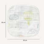 Abracadabra Muslin Wipes (Set of 3) - Hot Air Balloon