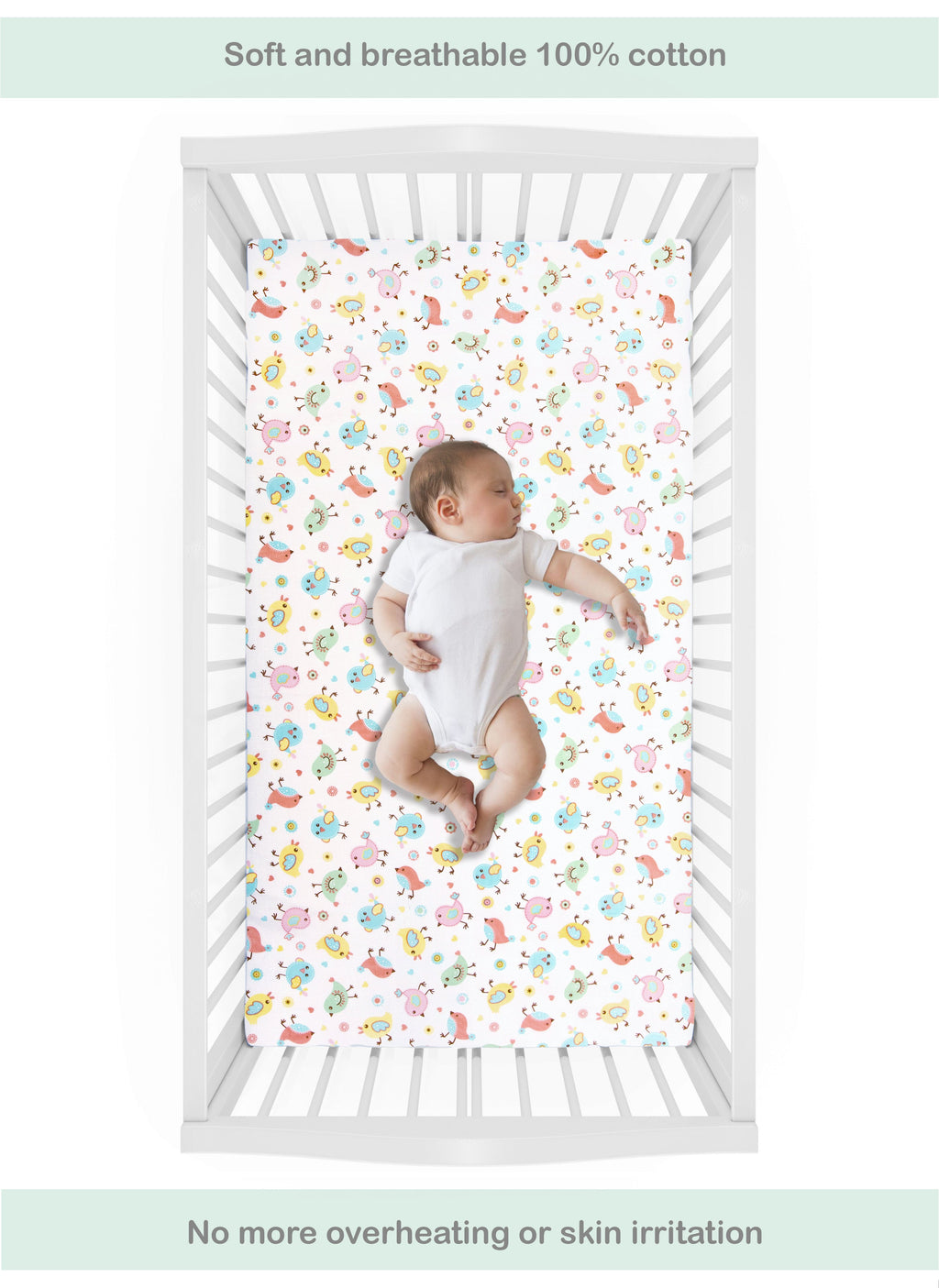 Abracadabra Flat Sheet (Set of 2) Chirpy Bird