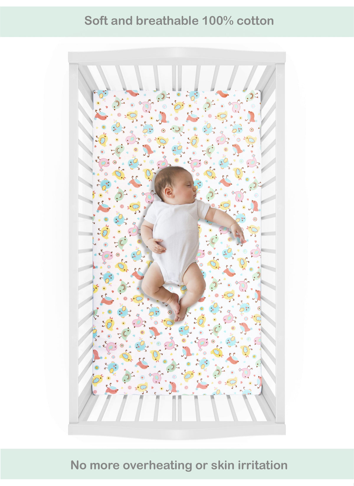 Abracadabra Flat Sheet (Set of 2) Chirpy Bird