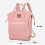 Abracadabra Quilted Diaper Bag - Pink