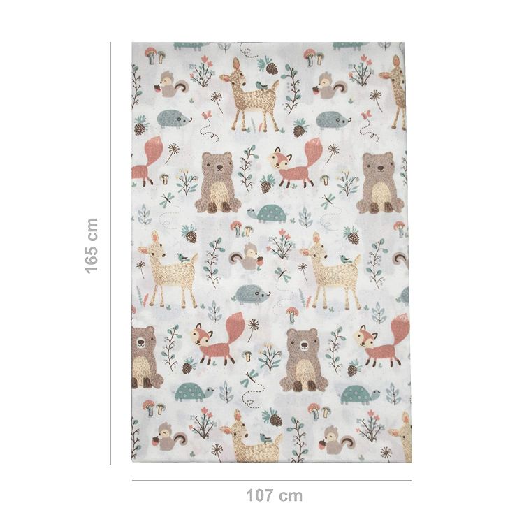 6 Piece Baby Cot Bedding Set - Bambi & Friends
