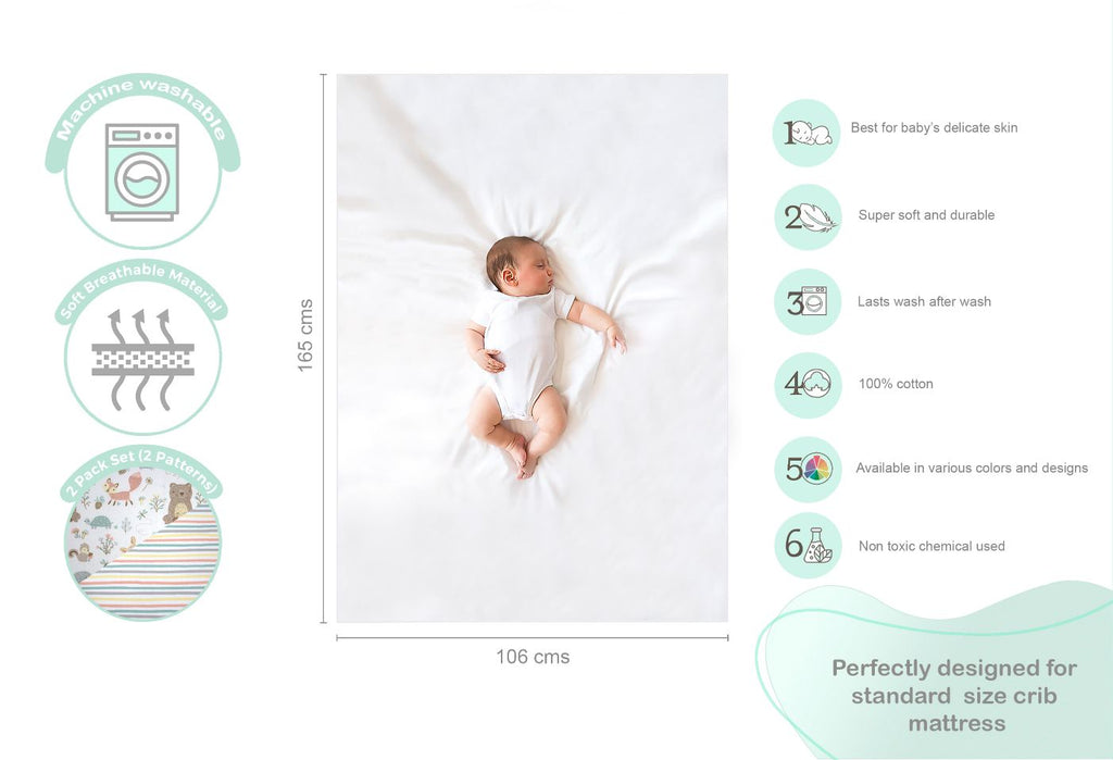 Abracadabra Flat Sheet (Set of 2) Bambi & Friends
