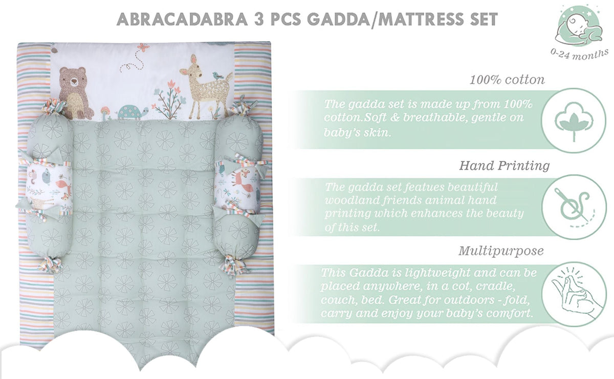 Gadda Set with 2 Bolsters - Bambi & Friends
