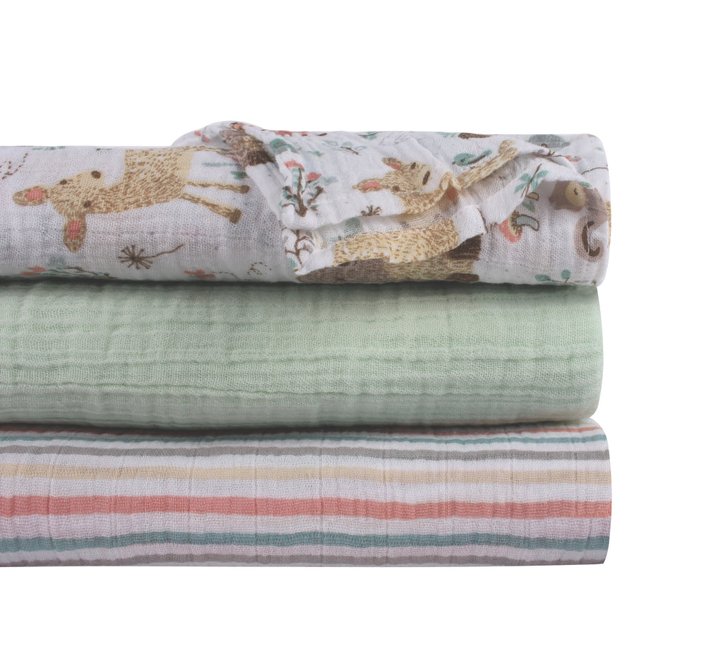 Abracadabra Swaddles (Set of 3) Bambi & Friends