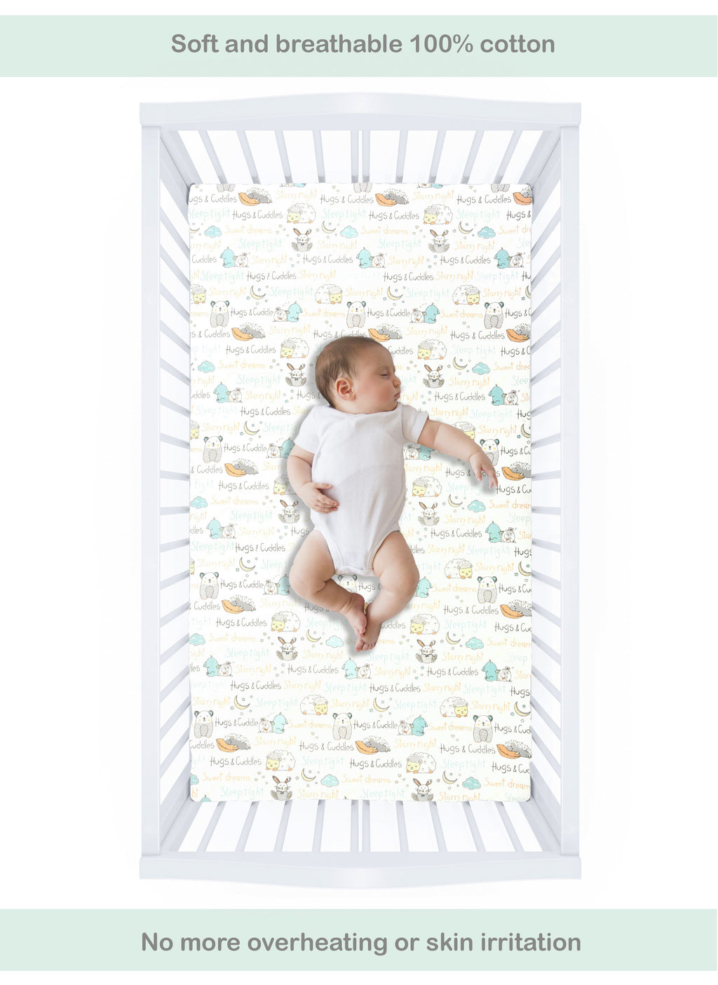 Abracadabra Flat Sheet (Set of 2) Sleepy Friends