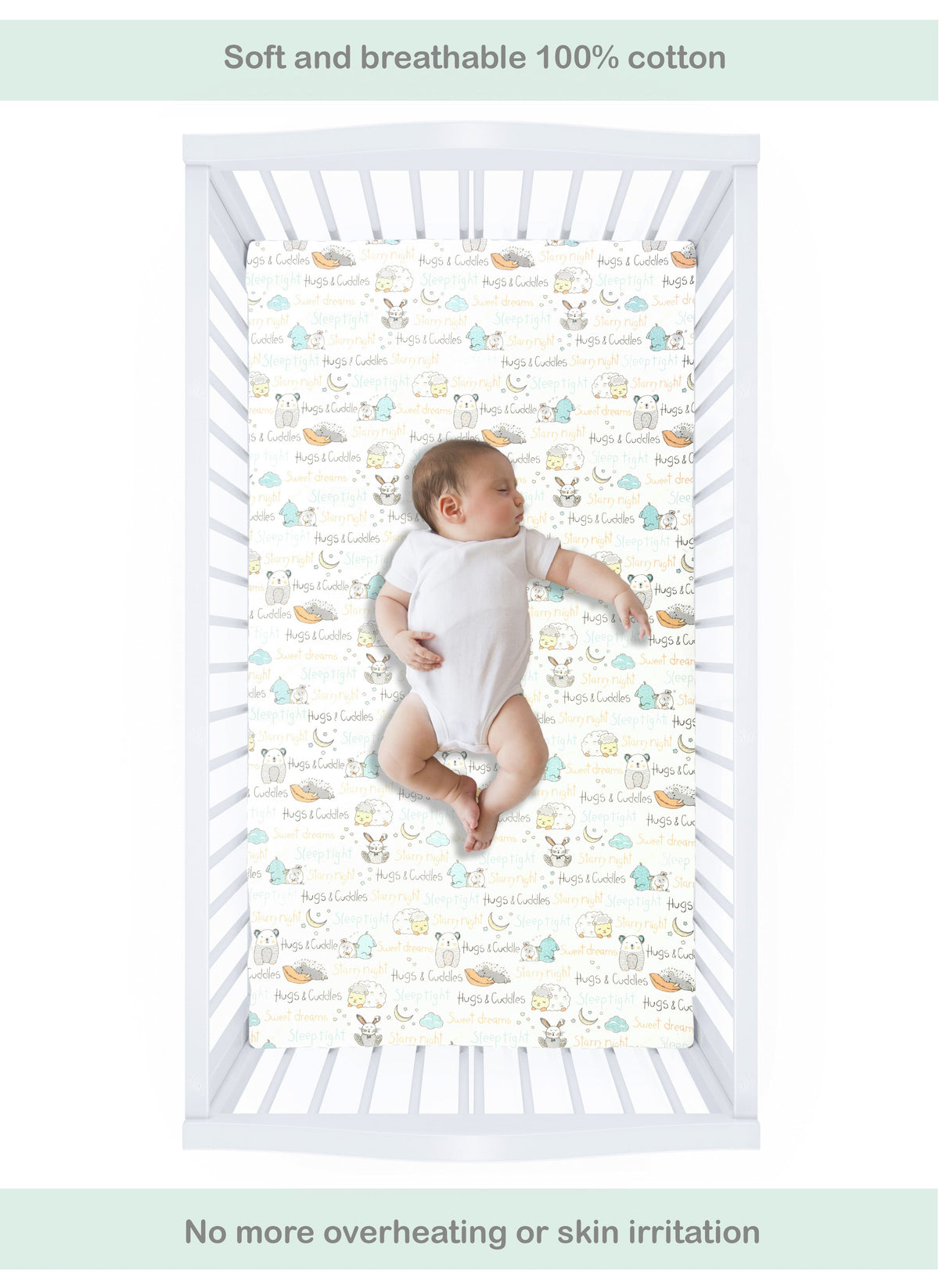 Abracadabra Flat Sheet (Set of 2) Sleepy Friends