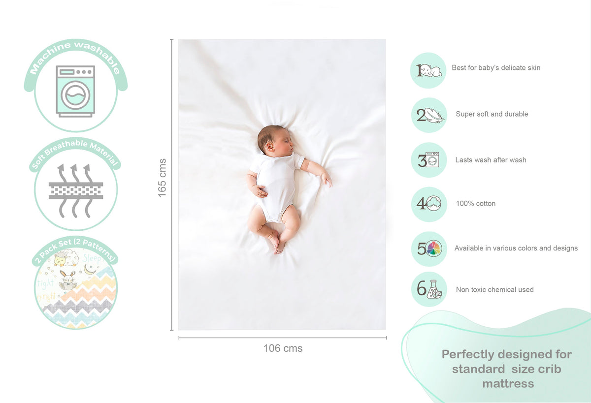 Abracadabra Flat Sheet (Set of 2) Sleepy Friends