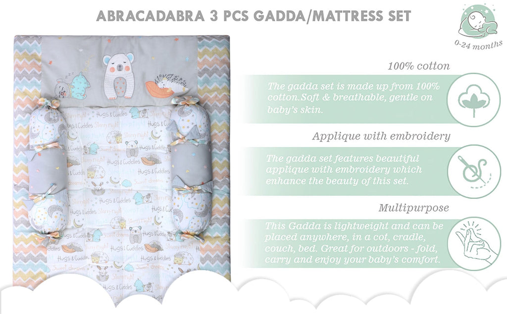 Gadda Set with 2 bolsters - Sleepy Friends