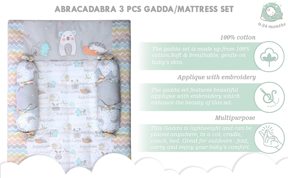 Gadda Set with 2 bolsters - Sleepy Friends