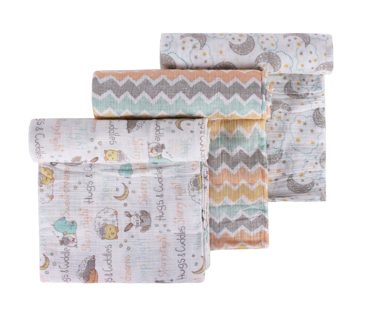 Abracadabra Swaddles (Set of 3) Sleepy Friends