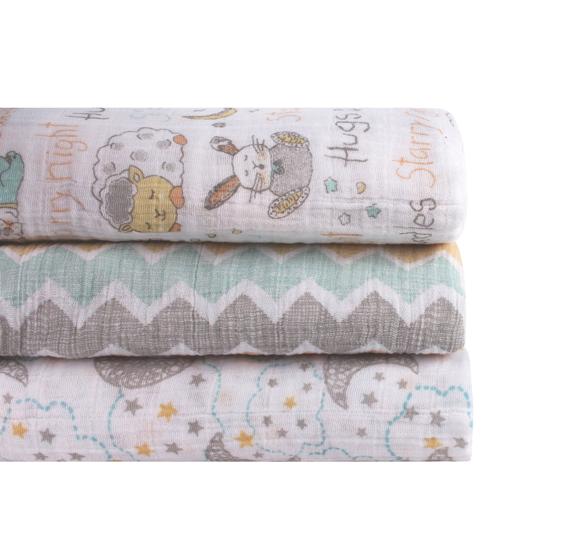 Abracadabra Swaddles (Set of 3) Sleepy Friends