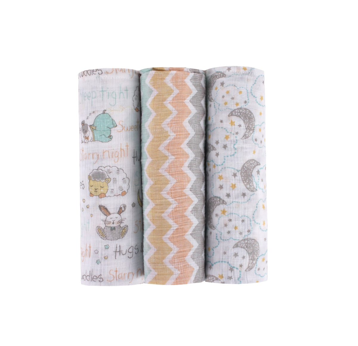 Abracadabra Swaddles (Set of 3) Sleepy Friends