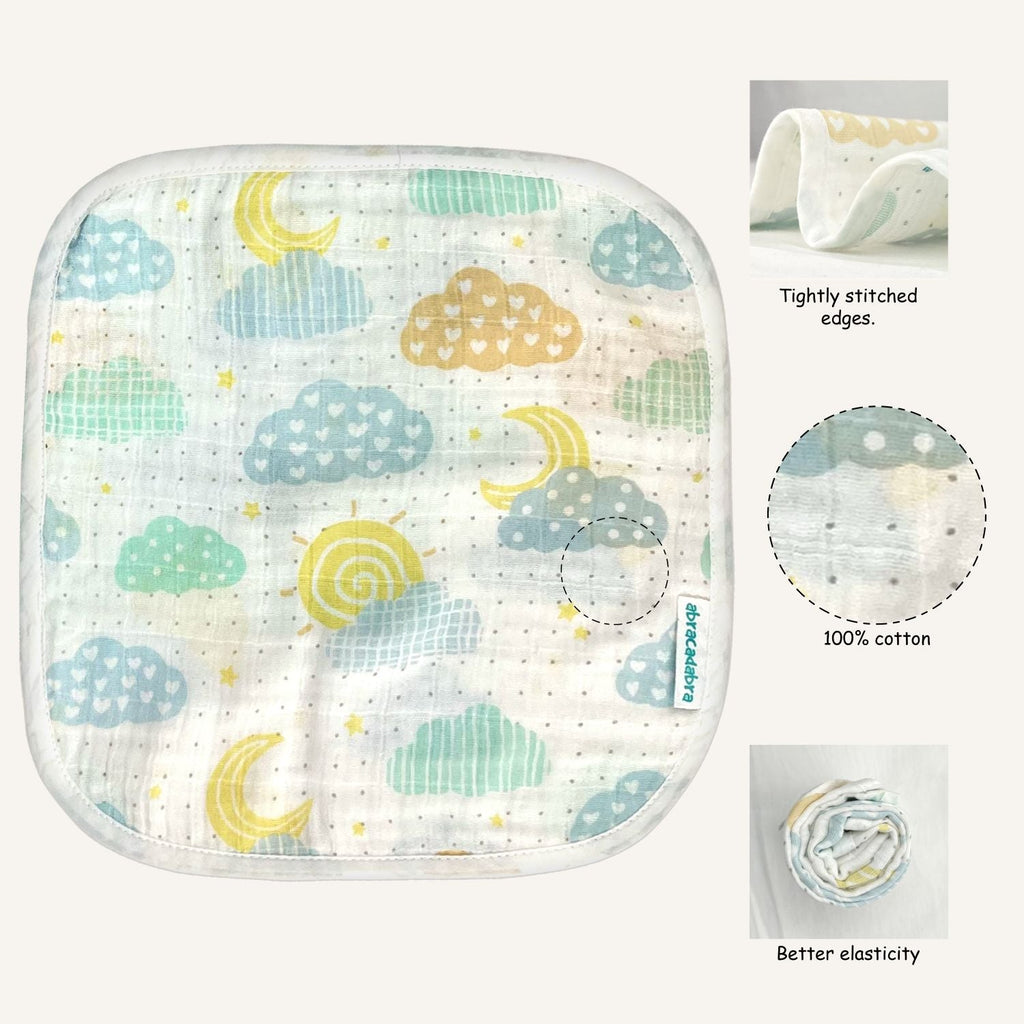 Abracadabra Muslin Wipes (Set of 3) - Lost in Clouds