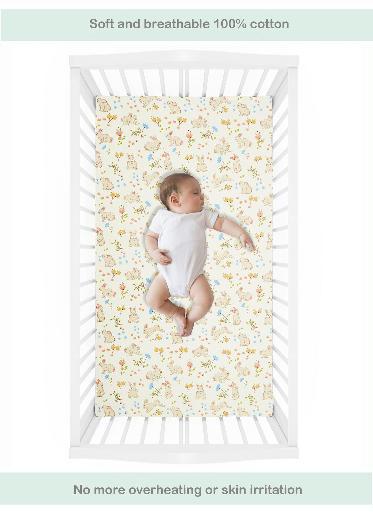 Abracadabra Flat Sheet (Set of 2) Bunny Garden