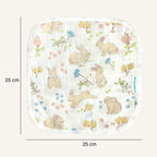 Abracadabra Muslin Wipes (Set of 3) - Bunny Garden