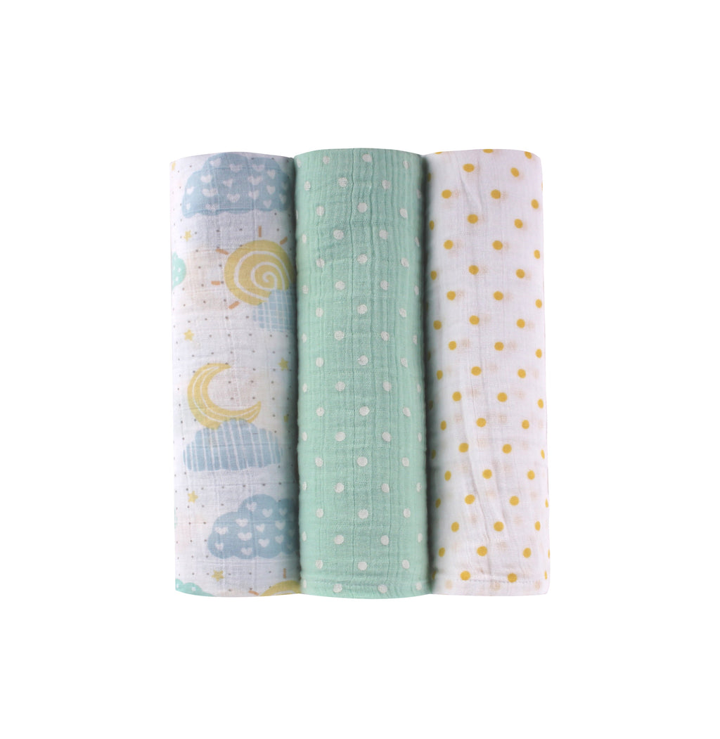 Abracadabra Swaddles (Set of 3) Lost in Clouds