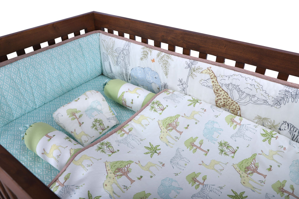 Abracadabra 6 Piece Baby Cot Bedding Set - Savanna