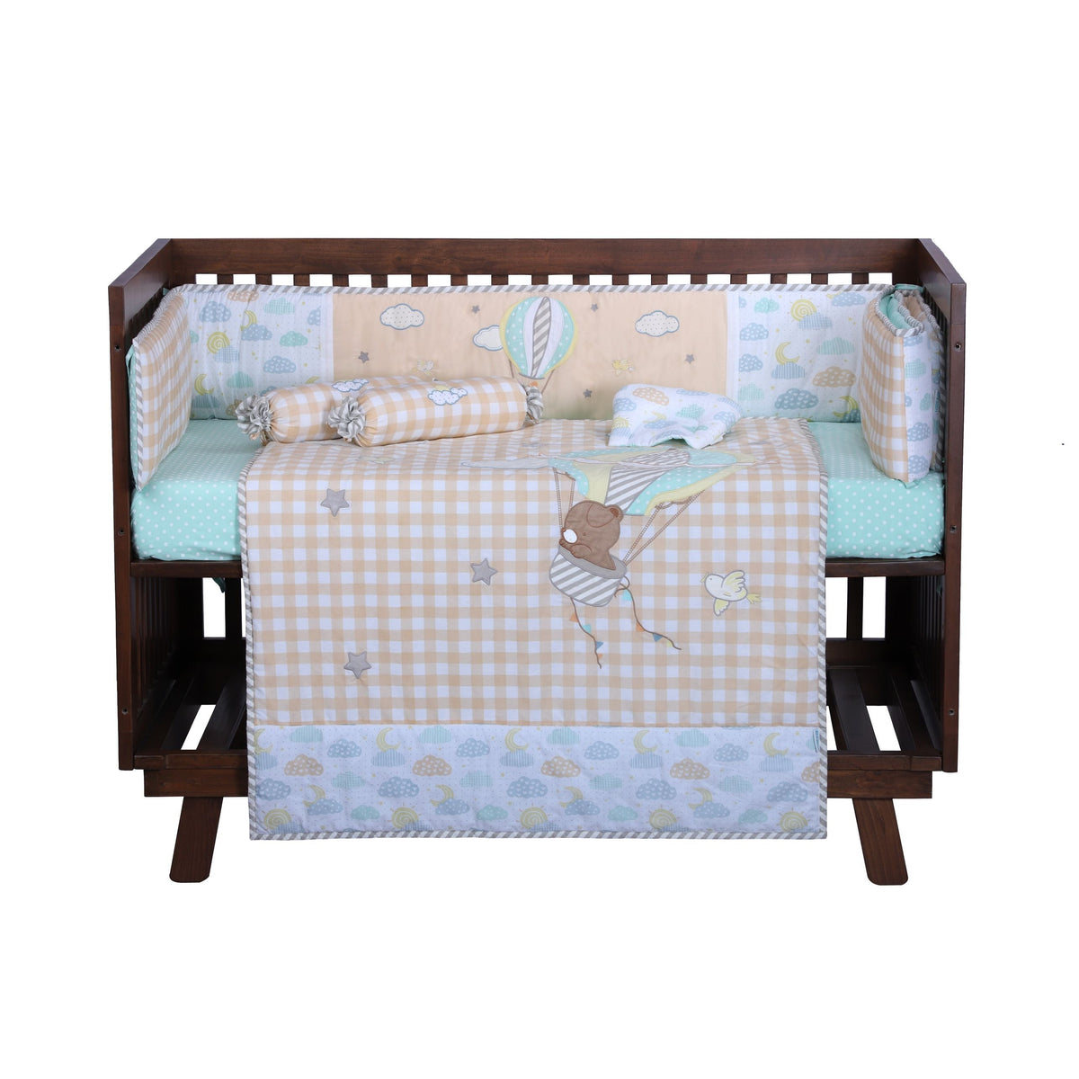 6 Piece Baby Cot Bedding Set - Lost in Clouds