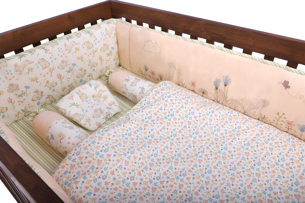 Abracadabra 6 Piece Baby Cot Bedding Set - Bunny Garden