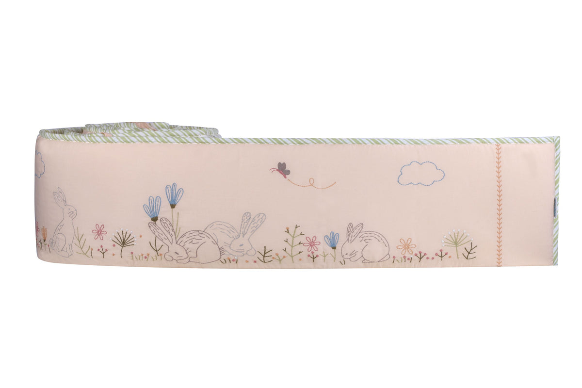 Baby Cot Bumper - Bunny Garden