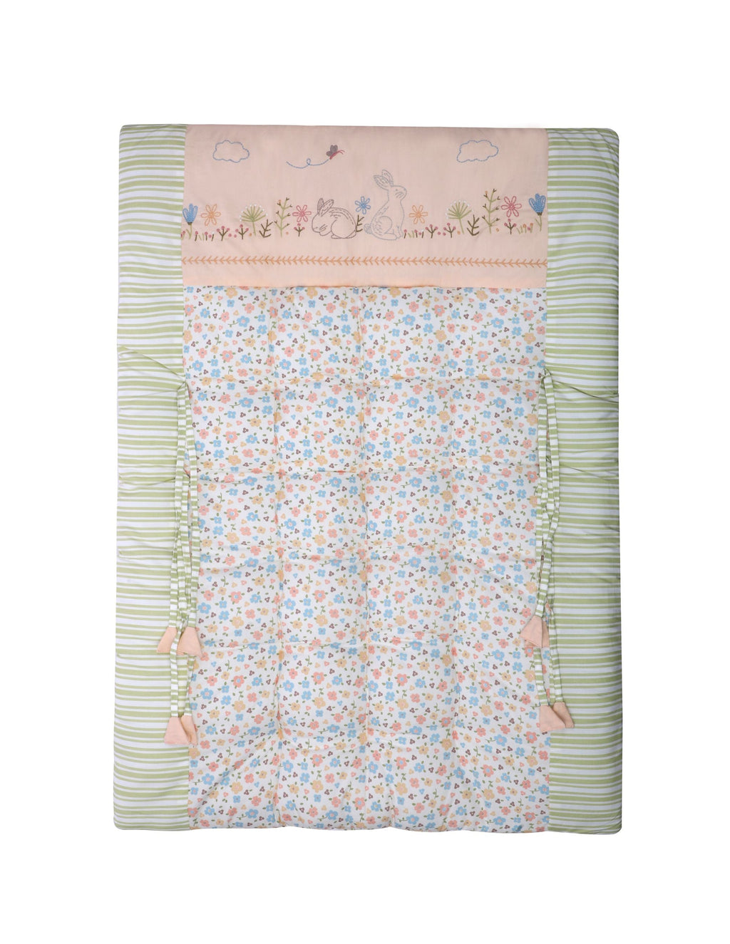 Gadda Set with 2 Bolsters - Bunny Garden