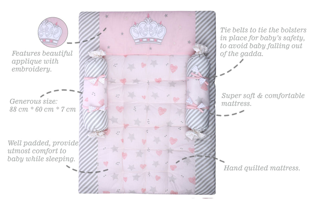Gadda Set with 2 Bolsters - Ballerina