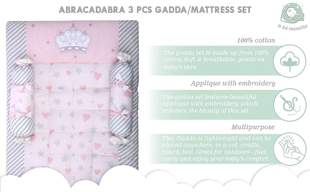 Gadda Set with 2 Bolsters - Ballerina