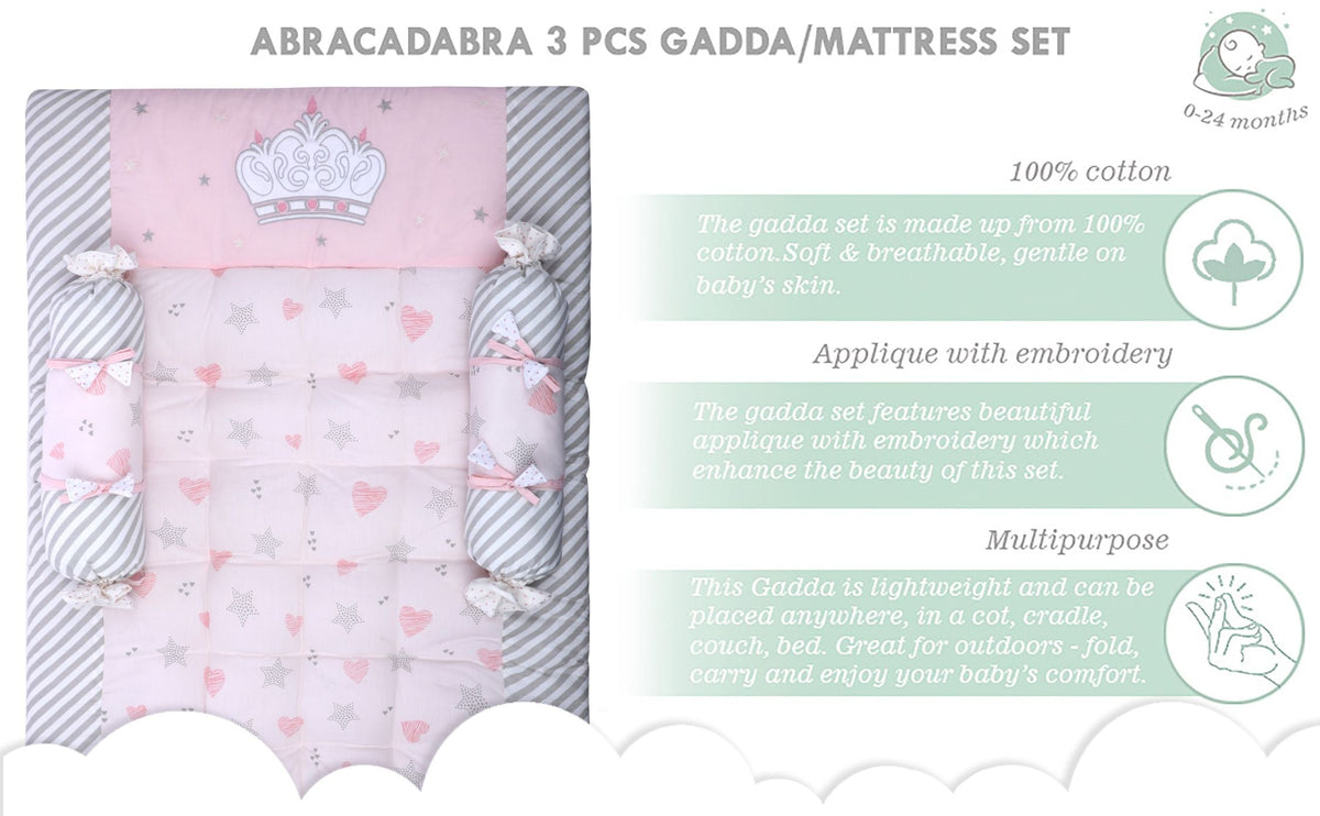 Gadda Set with 2 Bolsters - Ballerina