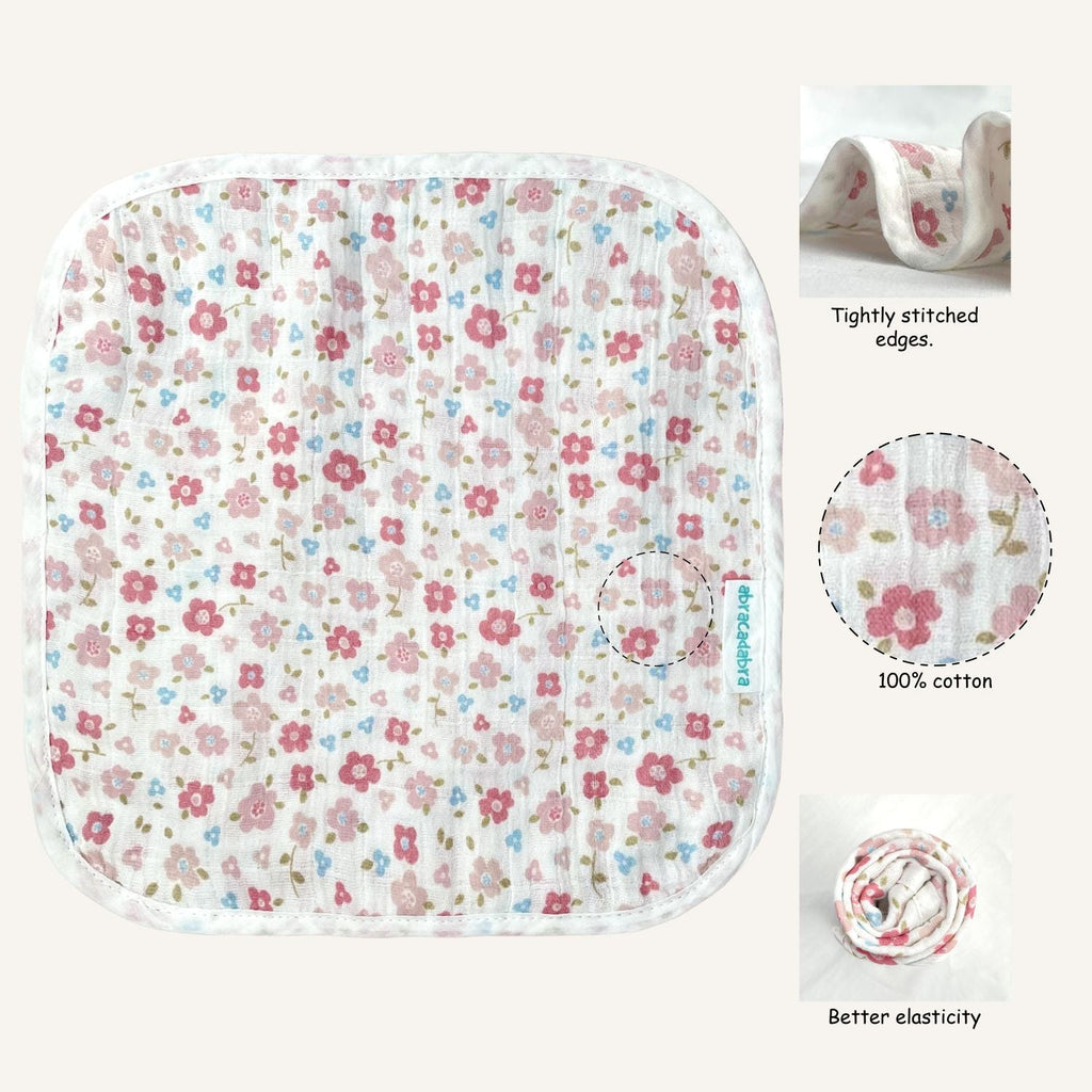 Abracadabra Muslin Wipes (Set of 3) - Vintage Floral