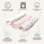 Abracadabra Muslin Wipes (Set of 3) - Vintage Floral