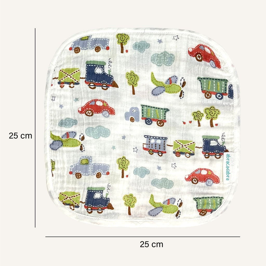 Abracadabra Muslin Wipes (Set of 3) - Transport