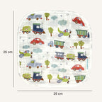 Abracadabra Muslin Wipes (Set of 3) - Transport