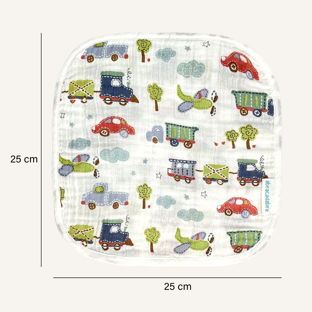 Abracadabra Muslin Wipes (Set of 3) - Transport