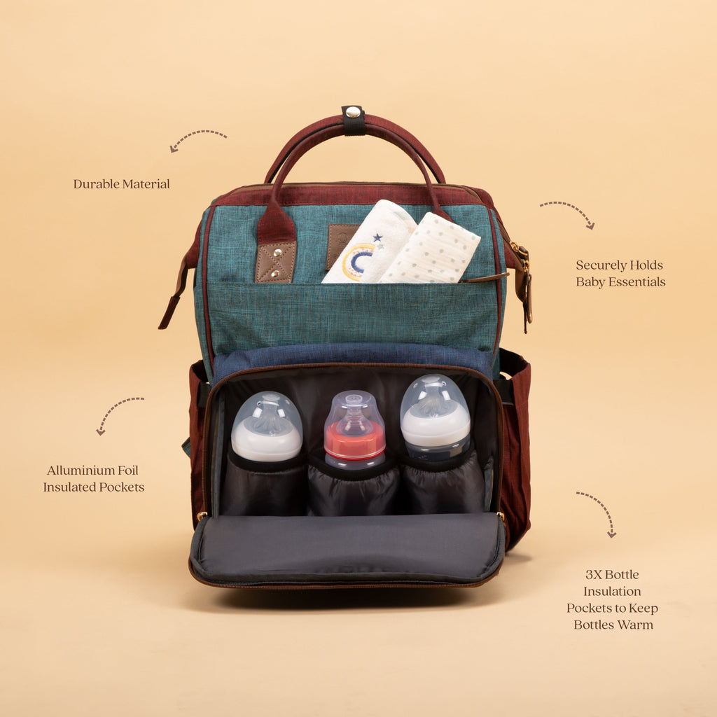 Abracadabra Diaper Bag with Changing Station - Multicolor
