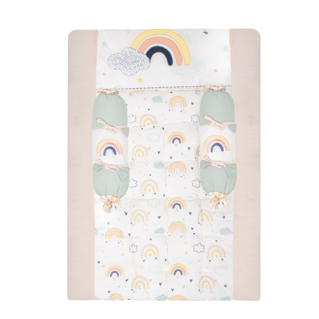 Abracadabra Gadda Set with two bolsters - Rainbow