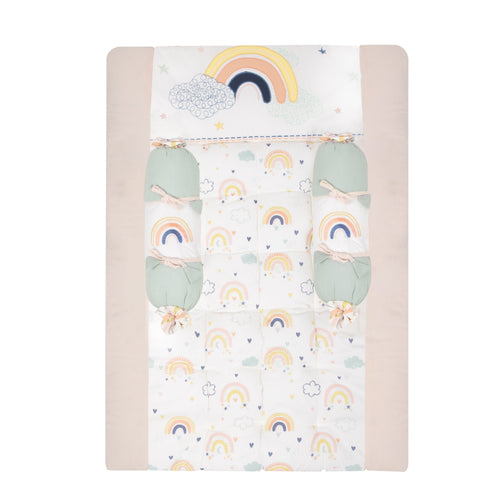 Abracadabra Gadda Set with two bolsters - Rainbow