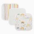 Abracadabra Muslin Wipes (Set of 3) - Rainbow