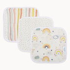 Abracadabra Muslin Wipes (Set of 3) - Rainbow