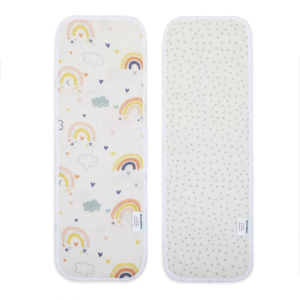 Abracadabra Muslin Burp Pad - Rainbow